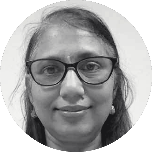 Portrait of Srividya Swaminathan, Ph.D.